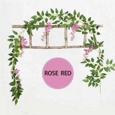 2x 7FT Artificial Wisteria Vine Garland Plant Foliage Trailing Flower Home Decor