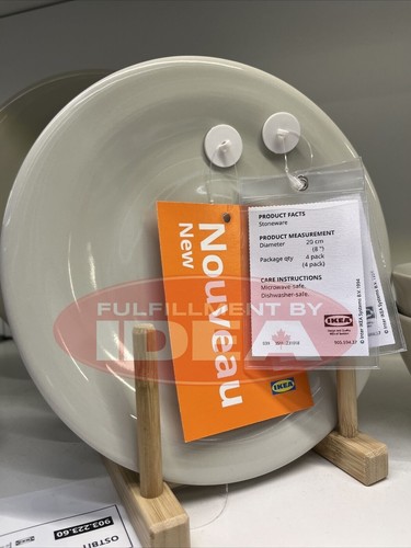 New IKEA SANDSKADDA Beige Side Plate 20 cm (8 ") 4 Pack 905.594.37 - Picture 3 of 6