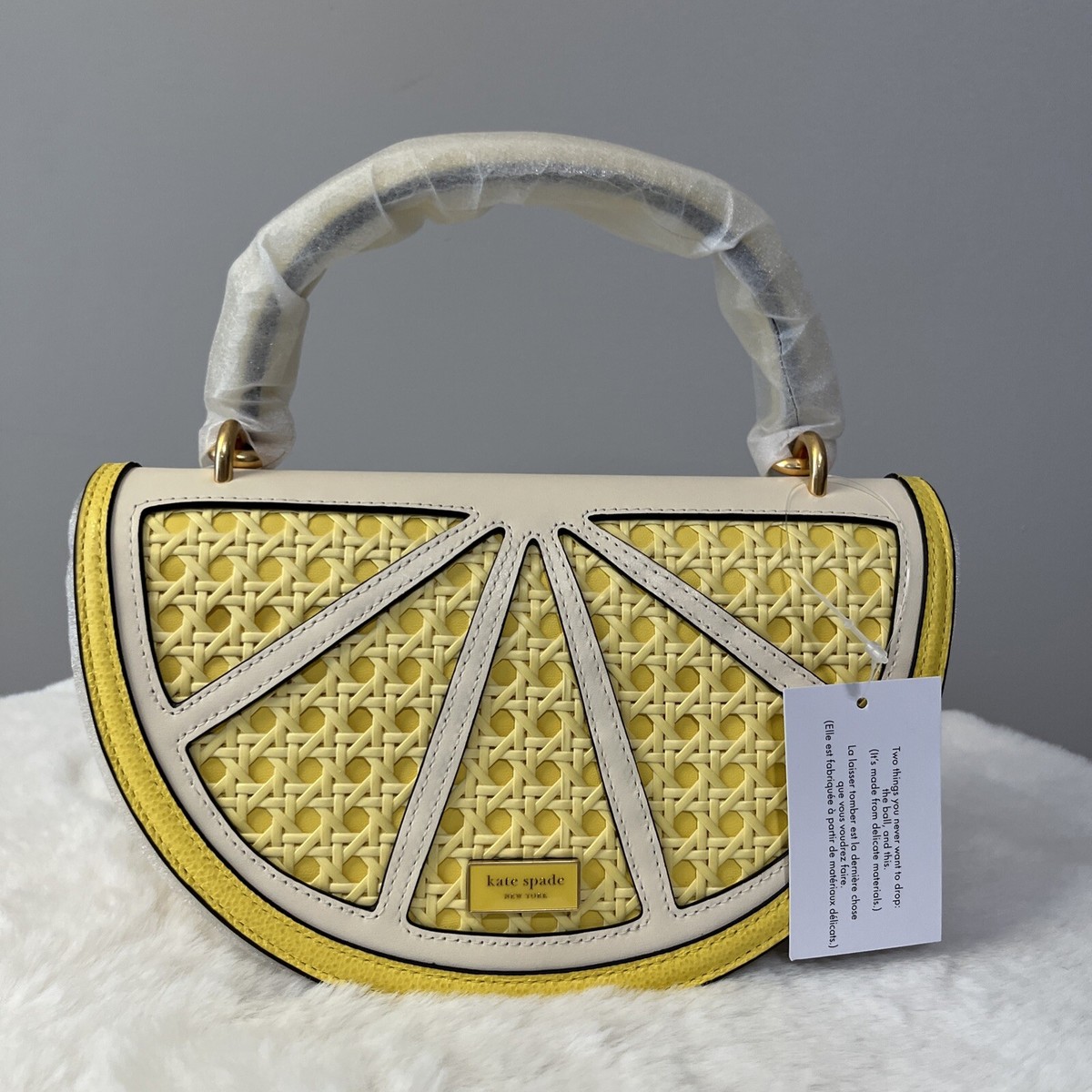 Unused with tags Kate Spade Spade Lemon Drop Wicker 3D Unused with tags Kate Spade Spade Lemon Drop Wicker 3D