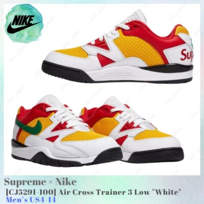 Supreme × Nike Air Cross Trainer 3 Low White CJ5291-100 Men's US4-14 NEW