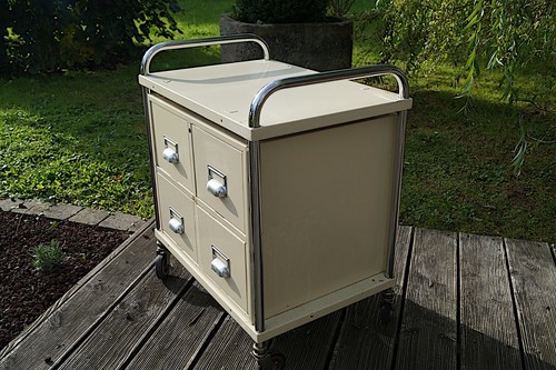 Bauhaus MAUSER Vintage Karteikartenschrank, Arztschrank, Metall, 4-teilig - Bild 6 von 12
