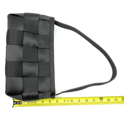 Harveys Hand Bag The Original Seatbelt Bag Black Baguette Purse Shoulder 10” x 6 - Picture 19 of 23