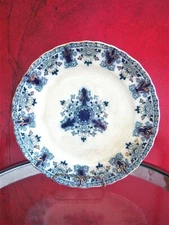 Antique Dunn Bennett Co "Glencoe" Flow Blue Plate 9.25in Imperial China England 