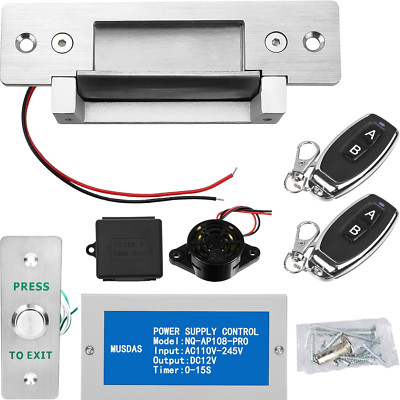 Access Control Electric Strike Door Lock Fail-Secure/Fail-Safe Kit System, Door 