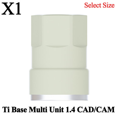1x Prosthetic Ti Base PEEK Multi Unit 1.4 CAD/CAM Dental Lab Library Digital
