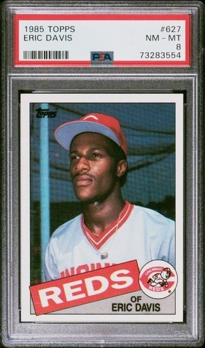 1985 TOPPS 627 ERIC DAVIS PSA 8 ROOKIE CARD!!!! REDS!!!! | eBay