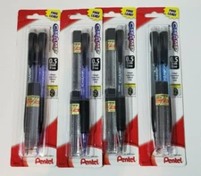 Lot (4) Pentel Champ 0.5mm Mechanical Pencil Packs - (6) Total With Lead Refills