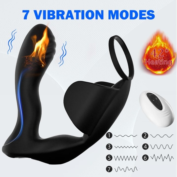 vibrating butt plug cock ring Dropship Portable Butt Anal Plug Multi Vibration Patterns Cock Ring Penis  Ring Male Sex Adult Toys For Men Women Couples Solo Play Anal Vibrator  Prostate Stimulator Prostate Massager to Sell Online at main image 0
