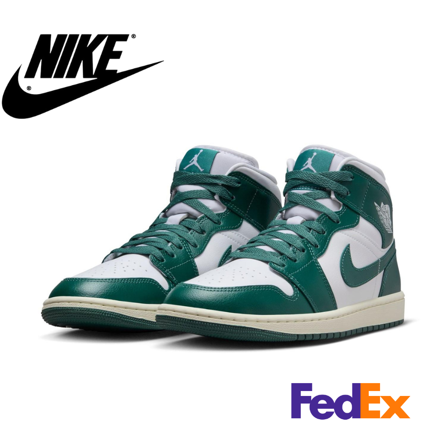 Nike WMNS Air Jordan 1 Mid White Oxidized Green BQ6472-133 Nike WMNS Air Jordan 1 Mid White Oxidized Green BQ6472-133