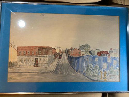 Elizabeth Vacher Booraem (1919-1982) "New Market, Philadelphia" WC Gemälde