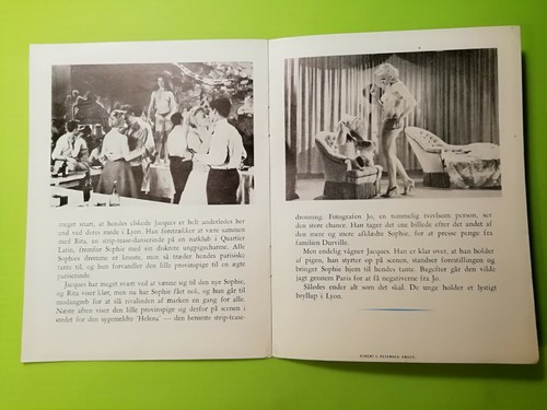 Danish Film Program "Mademoiselle Strip-Tease" Agnés Laurent.Jean Galland. - Foto 4 di 5