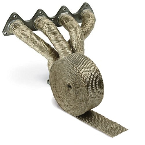 Titanium 2" 50FT Exhaust Header Heat Wrap Trap Motorcycle Fiberglass +5 Ties - Picture 7 of 9