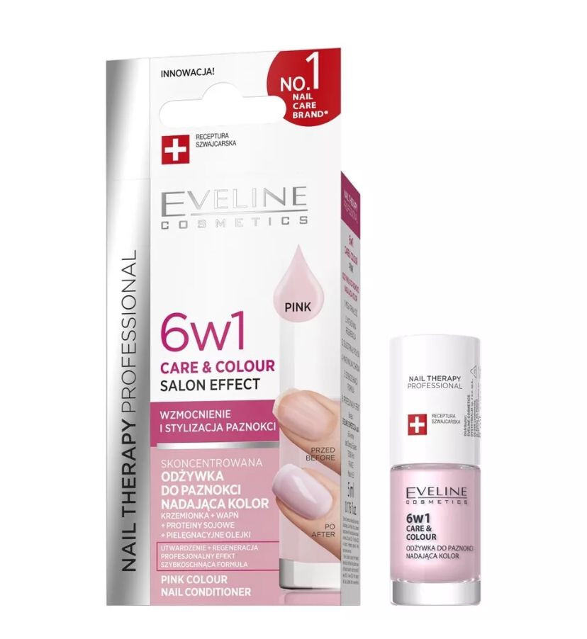 EVELINE Nail Therapy Professional Concentrated nail conditioner giving- pink