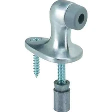 2" Cast Brass Commercial Floor Mount Door Stop (Satin Chrome) 807600 - NEW