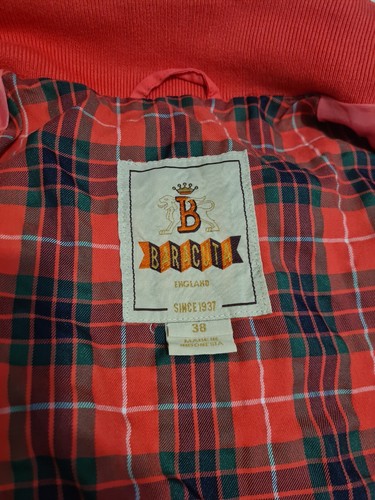Baracuta Hastings G9 Köper Kleidungsstück gefärbt Harrington Jacke Koralle Größe Small UK 38 - Bild 5 von 9