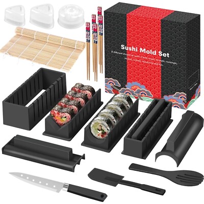 Sushi Maker Set, 20 Item Kit for Beginners to Make Yourself, Can Be Used as a...