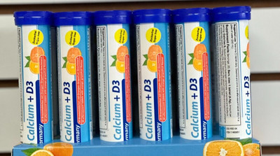 Calcium & vitamin D Drink Effervescent Tablets -Orange & Grape flavor