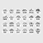 24 x 2 Herbs & Spices Jar Labels Sticker Home Cooking Kitchen Pantry Storage