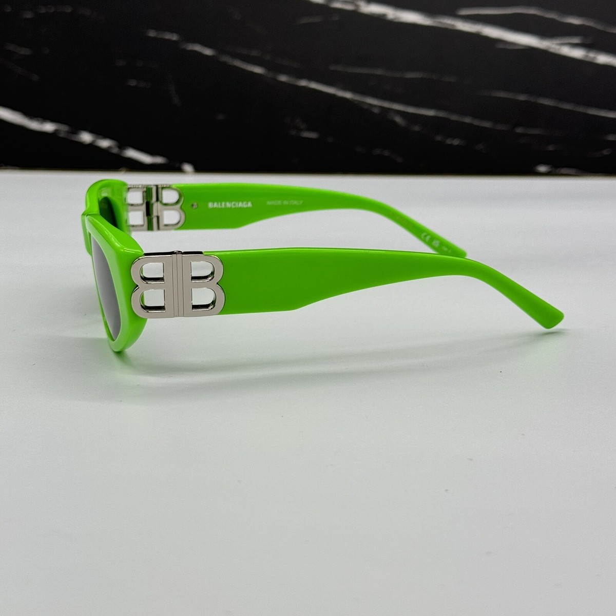 NEW BB0095S 009 BALENCIAGA GREEN GREY CAT EYE WOMEN
