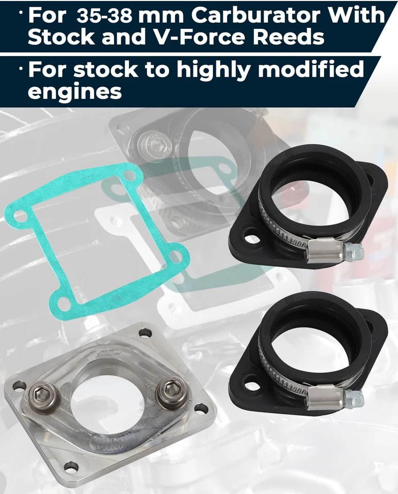 For Yamaha Blaster 200 YFS200 Pro Flow Control 35-38mm Carb Intake Manifold Kit - Image 2 of 4