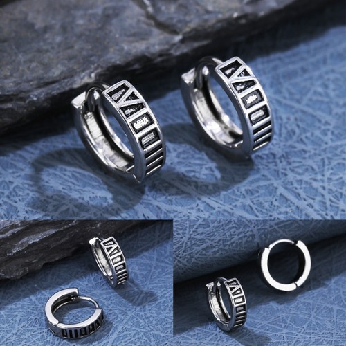 Sentio Silver-Tone Spiked Surgical Steel Clip-On Hoop Earring In Stock! Lucleon - Foto 5