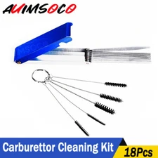 For Carburetor Carb Cleaning Jet Remover Cleaner Kit Tool Set Brushes 18PCS
