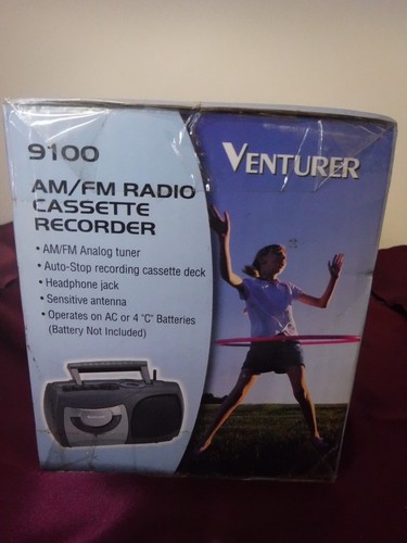 BRAND NEW! Venturer 9100 Portable AM/FM Radio Cassette Recorder 4C Battery or AC - Picture 5 of 6