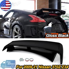 Fits 09-21 Nissan 370z Z34 Nismo Style Rear Trunk Spoiler Wing Gloss Black Abs