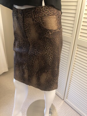 New Lusille Animal Print Pencil Skirt From Greece Sz 44