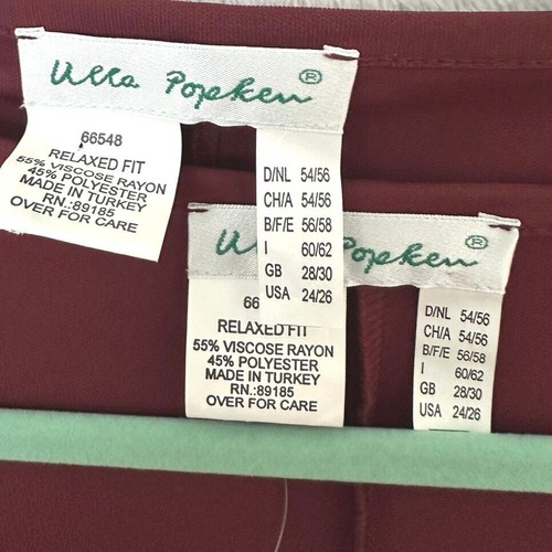 Set giacca abito Ulla Popken 2 pezzi taglia US 24/26 bordeaux strass - Foto 3 di 7
