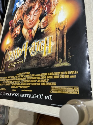 ORIGINAL HARRY POTTER AND THE SORCERER'S STONE DOUBLE-SIDE ADV MOVIE POSTER 2001 - Picture 12 of 22