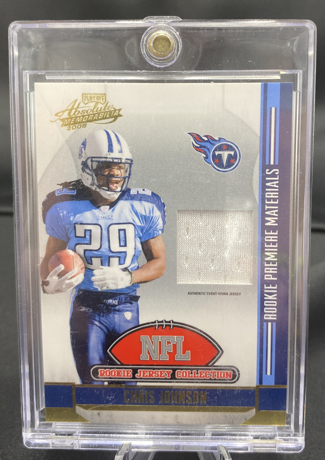 2008 Absolute Memorabilia Football Rookie Jersey Collection #2 Chris Johnson 🔥