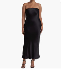 Hollow Out Maxi Dress Sleeveless, Backless, Side Split, Slim Fit, Tube Top, Lon