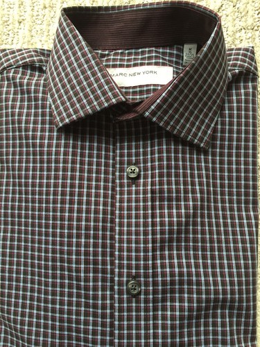 Marc Andrew New York LS Button Plaid Dress Shirt Size 15-34/35 Never Worn - Picture 3 of 11