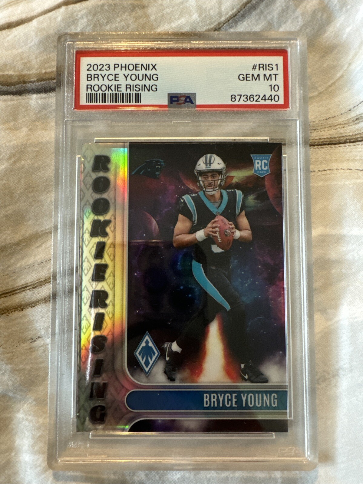 Bryce Young Panini Phoenix Rookie Rising #RIS1 Silver Seismic