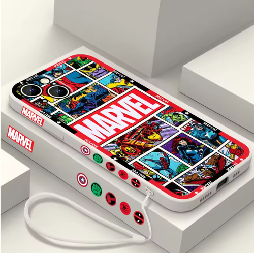 ✅ Cover Custodia MARVEL AVENGERS Apple iPhone 16 15 14 13 12 Pro PLUS MAX✅ - Foto 32 di 34