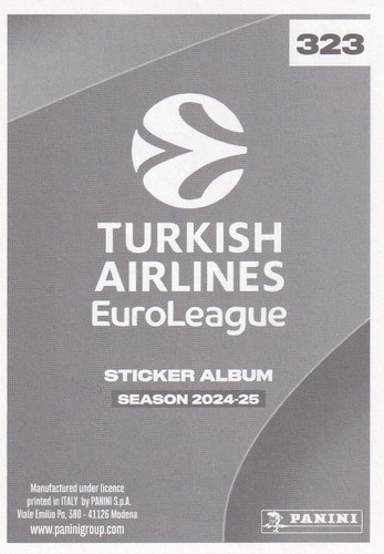 Panini 2024-25 Euroleague Stickers Real Madrid No. 323 Facundo Campazzo - Picture 2 of 2