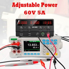 Adjustable DC Power Supply 60V5A Veriable Lab Bench Switching 4 LED displays