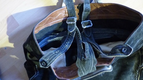 Trachten Lederhose Kniebund Gr. 50-52 ca. Tracht mit Salzburger Stickerei - Bild 3 von 5