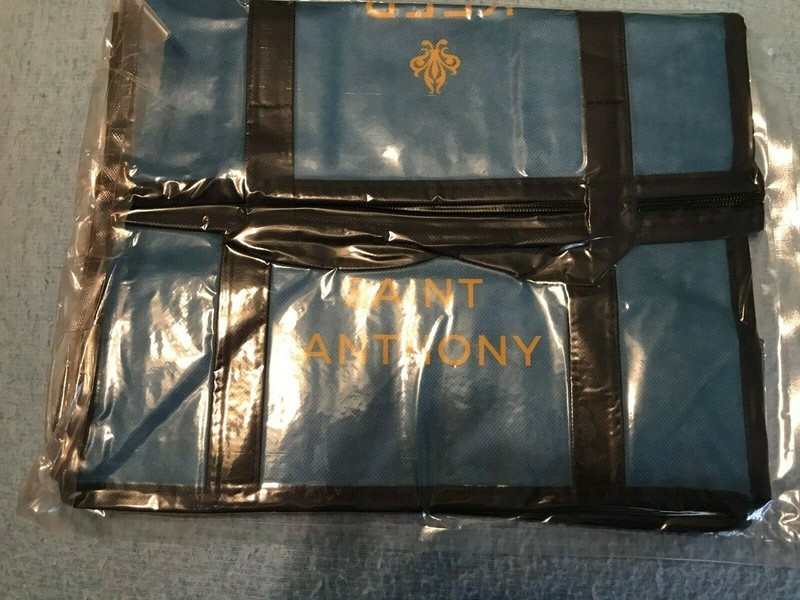 NEW  ~ BLUE  St. Anthony Shopper Beach Gym  Tote Bag ~  14 x 10