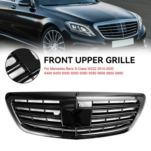 Front Grill Grille Fit Mercedes-Benz S-class W222 S500 S550 S600,2014-2020 W