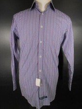 NEW Beautiful Men's 15.5 32/33 English Laundry Blue Plaid LS Button Shirt
