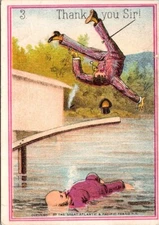 Great Atlantic Pacific Tea Man Falling Diving Board Floating New York IPV2