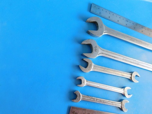 USED, BLUE POINT " SUPREME " OPEN END WRENCH'S, LOT OF FIVE, USA - Picture 2 of 10