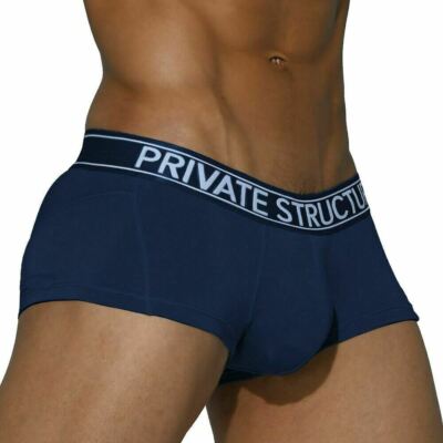 Private Structure Boxer Sports Bamboo Trunks Pouch MidNight Navy 4073 52
