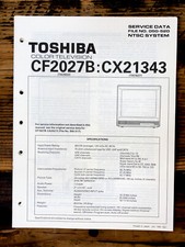Toshiba CF2027B CX21343 TV Service Manual Original 