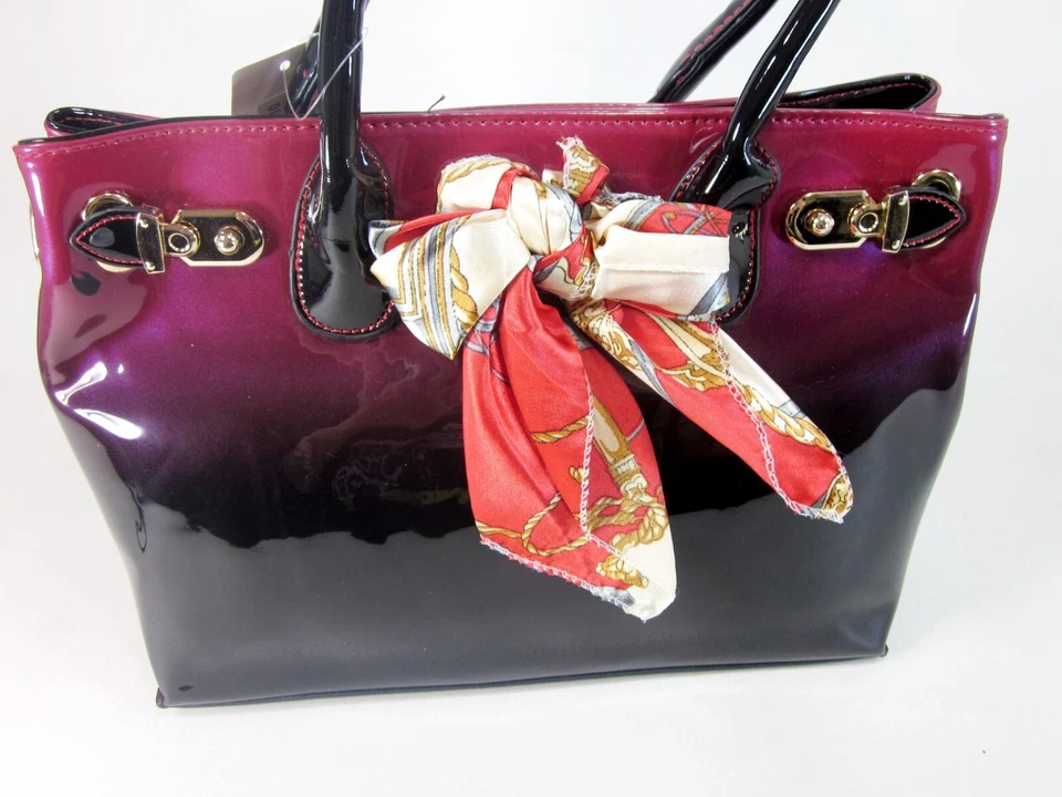 BOLSO DE MANO SCARLETON MUJER H116710 CHAROL, ROJO VIOLETA PÚRPURA, NUEVO/PANTALLA Foto 2 de 4