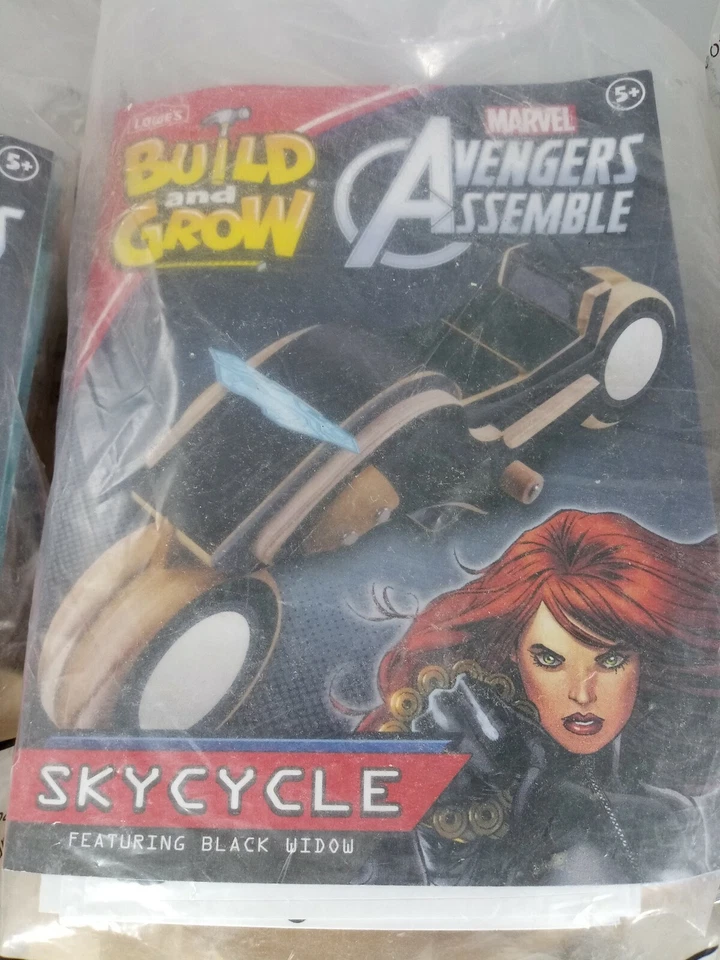 Lowe's Build and Grow Avengers Black Widow Sky Cycle деревянная модель набор лот из 3 - Изображение 2 из 4