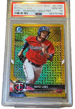 2018 Royce Lewis Bowman Chrome Mega Box Gold Refractor PSA 10 SSP Rookie 49/50