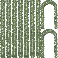 24 Pack Eucalyptus Garland, Artificial Greenery Garland Faux Eucalyptus Leaves